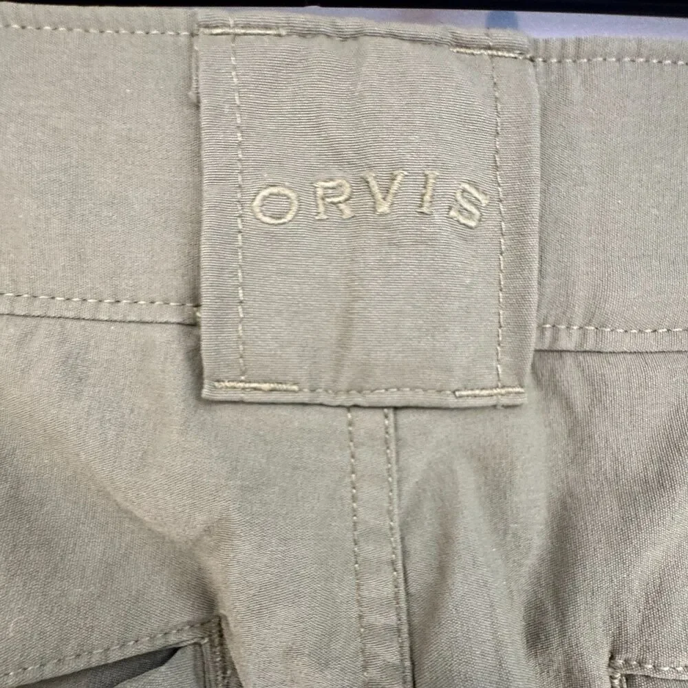 Orvis Shorts Men's 40 Green Khaki Cargo Fishing Outdoor Comfort Waist
